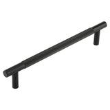 High quality image of Frelan - Venice Linear Knurled 300x19mm Black Pull Handle Face Fix Sku. JV1803MBFF