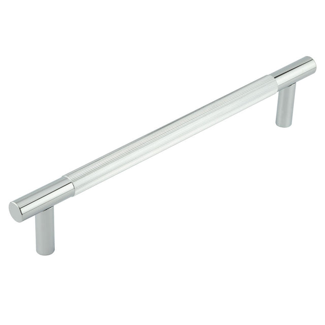 High quality image of Frelan - Venice Linear Knurled 300x19mm Polished Chrome Pull Handle Face Fix Sku. JV1803PCFF