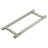 High quality image of Frelan - Venice Linear Knurled 300x19mm Satin Nickel Pull Handle Back to Back Sku. JV1803SNB2B