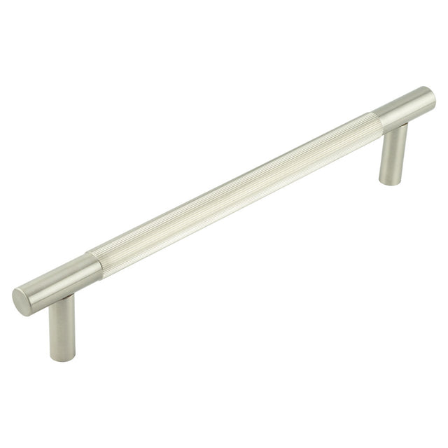 High quality image of Frelan - Venice Linear Knurled 300x19mm Satin Nickel Pull Handle Face Fix Sku. JV1803SNFF