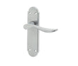 High quality image of Frelan - Henley Suite Door Handle on Latchplate Satin Chrome Sku. JV191SC