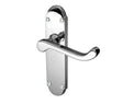 High quality image of Frelan - Epsom Suite Door Handle on Latchplate Polished Chrome Sku. JV251PC