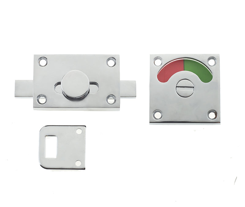 High quality image of Frelan - Jedo Bathroom Indicator Bolt 50x50mm 50x50mm Polished Chrome Sku. JV2552PC