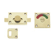 High quality image of Frelan - Jedo Bathroom Indicator Bolt 50x50mm 50x50mm Brass Finish Sku. JV2552PVD