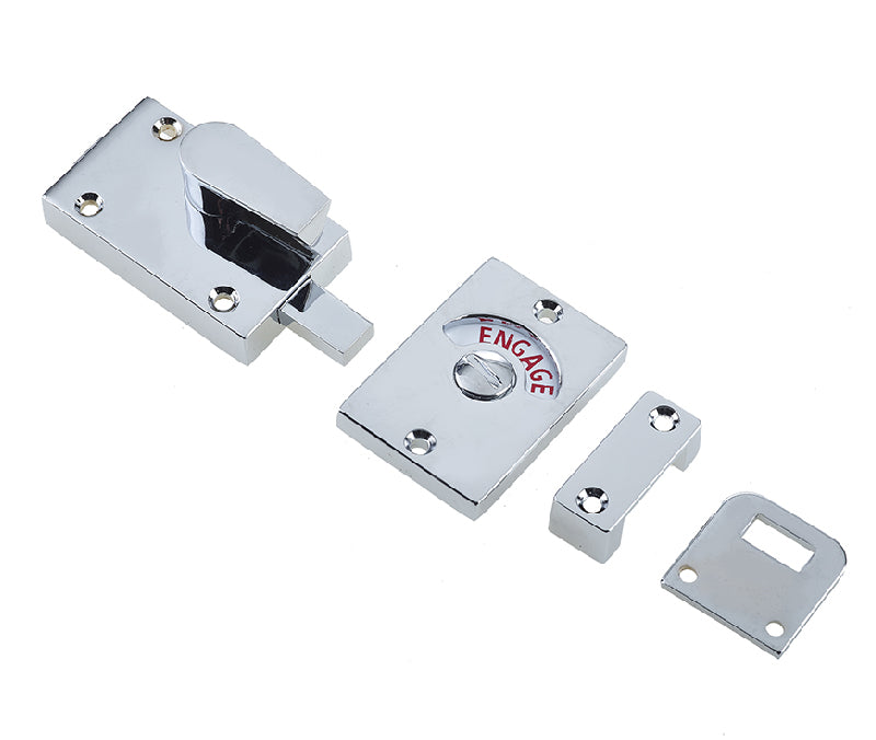 High quality image of Frelan - Jedo Bathroom Indicator Bolt 61x42mm 61x42mm Polished Chrome Sku. JV2662PC