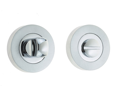 High quality image of Frelan - Jedo Dual Turns & Releases 50mm Round Rose no Indicator Polished Chrome / Satin Chrome Sku. JV2666PCSC