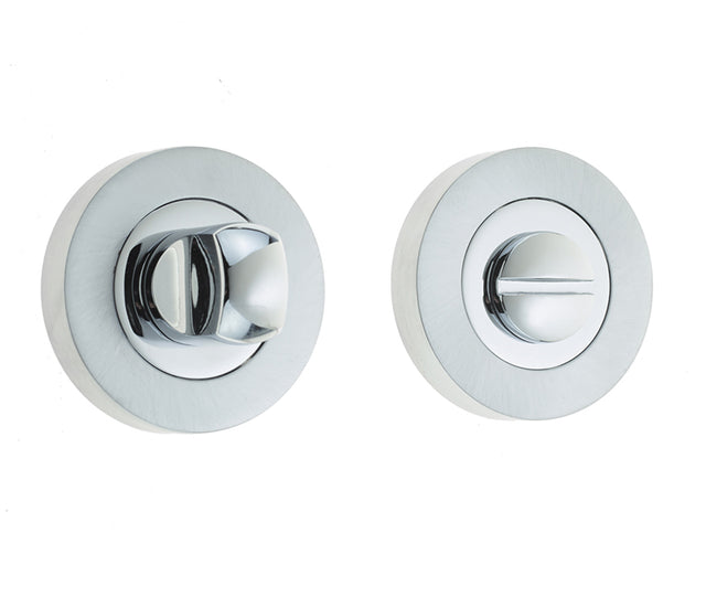 High quality image of Frelan - Jedo Dual Turns & Releases 50mm Round Rose no Indicator Polished Chrome / Satin Chrome Sku. JV2666PCSC