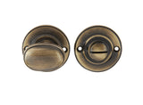 High quality image of Frelan - Jedo Oval Ringed Turn & Release 40mm Antique Brass Sku. JV2680AB