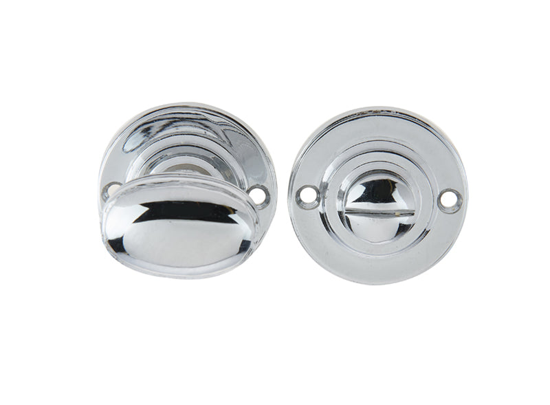 High quality image of Frelan - Jedo Oval Ringed Turn & Release 40mm Polished Chrome Sku. JV2680PC
