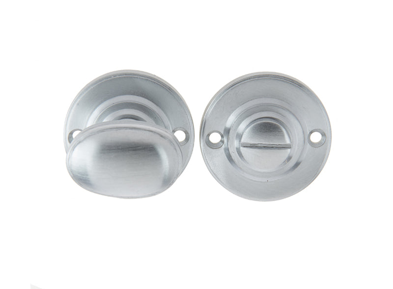 High quality image of Frelan - Jedo Oval Ringed Turn & Release 40mm Satin Chrome Sku. JV2680SC