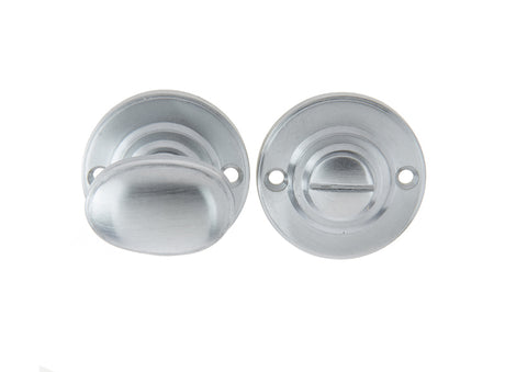 High quality image of Frelan - Jedo Oval Ringed Turn & Release 40mm Satin Chrome Sku. JV2680SC