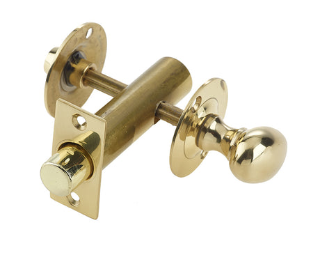 High quality image of Frelan - Jedo Bathroom Bolt C/W Mortice Bolt Polished Brass Sku. JV2689PB
