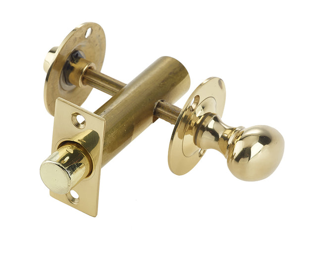 High quality image of Frelan - Jedo Bathroom Bolt C/W Mortice Bolt Polished Brass Sku. JV2689PB