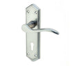 High quality image of Frelan - Paris Suite Door Handles on Lockplate Satin Chrome Sku. JV280SC