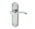 High quality image of Frelan - Paris Suite Door Handles on Latchplate Satin Chrome Sku. JV281SC