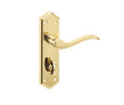 High quality image of Frelan - Paris Suite Door Handles on Bathroom Plate PVD Brass Sku. JV283PVD