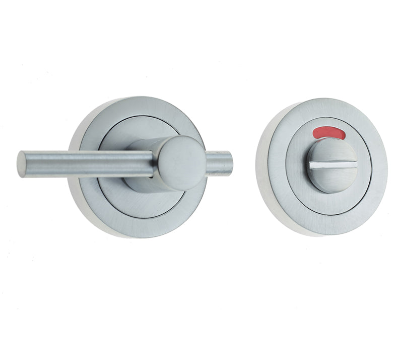 High quality image of Frelan - Jedo Designer Easy Turns & Releases 50mm Round Rose with Indicator 50mm Satin Chrome Sku. JV2888SC