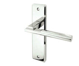 High quality image of Frelan - Delta Suite Door Handles on Latchplate Polished Chrome Sku. JV3013PC