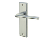 High quality image of Frelan - Delta Suite Door Handles on Latchplate Satin Chrome Sku. JV3013SC