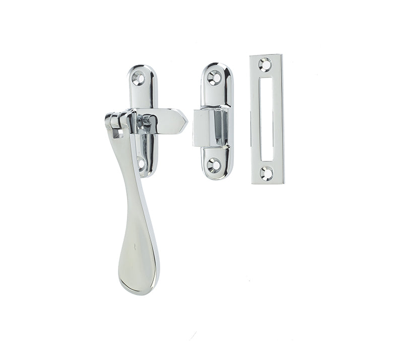High quality image of Frelan - Non Locking Casement Fastener c/w Hook & Mortice Plate - Polished Chrom | Sku. jv301pc | available to order from Trade Door Handles in Kendal.
