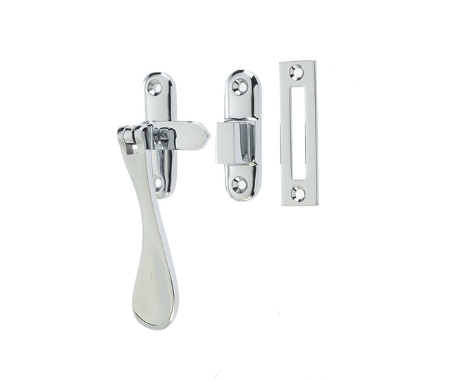 High quality image of Frelan - Non Locking Casement Fastener c/w Hook & Mortice Plate - Polished Chrom | Sku. jv301pc | available to order from Trade Door Handles in Kendal.