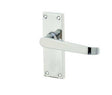 High quality image of Frelan - Victorian Straight Door Handle on Short Latchset Plate Polished Chrome Sku. JV31PC