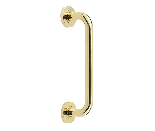 This is an image showing the Frelan - Thame 275mm Pull Handle - Polished Brass available to order from Trade Door Handles in Kendal