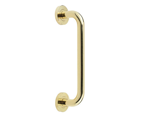 This is an image showing the Frelan - Thame 355mm Pull Handle - Polished Brass available to order from Trade Door Handles in Kendal