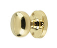 High quality image of Frelan - Jedo Mushroom Mortice Door Knobs 60mm Diameter Polished Brass Sku. JV35PB