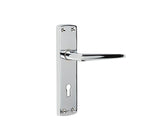 High quality image of Frelan - Bray Door Handle on Lockplate Polished Chrome Sku. JV390PC