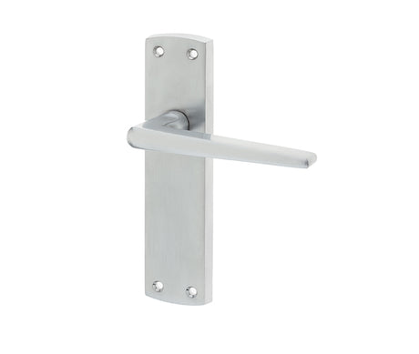High quality image of Frelan - Bray Door Handle on Lathcplate Satin Chrome Sku. JV391SC