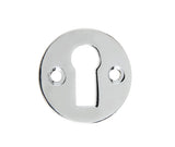 High quality image of Frelan - Jedo Round Open Escutcheon Standard Keyway 32mm Polished Chrome Sku. JV41PC