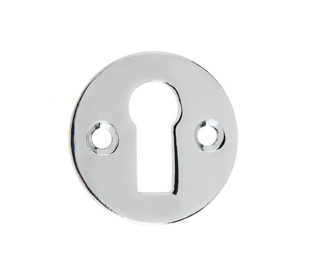 High quality image of Frelan - Round Open Escutcheon Standard Keyway - Polished Chrome | Sku. jv41pc | available to order from Trade Door Handles in Kendal.
