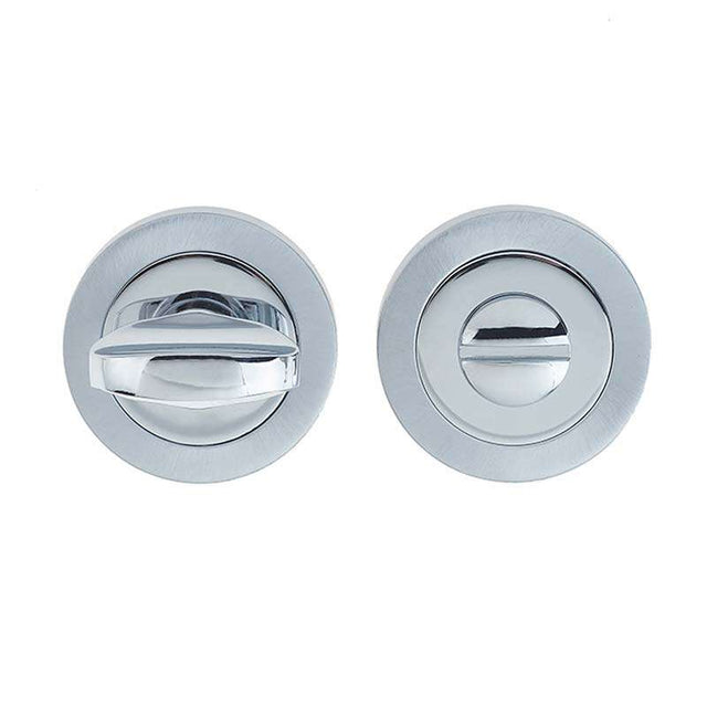 High quality image of Frelan - Jedo Dual Turns & Releases 50mm Round Rose no Indicator Polished Chrome / Satin Chrome Sku. JV422PCSC