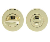High quality image of Frelan - Jedo Designer Turns & Releases 50mm Round Rose no Indicator 50x10mm Brass Finish Sku. JV422PVD