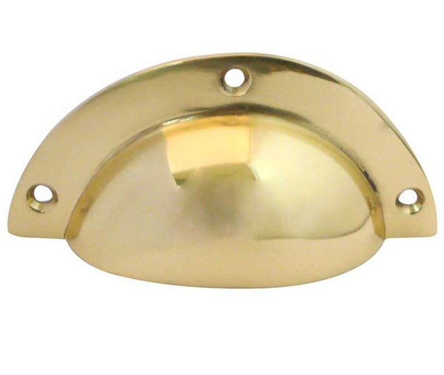 This is an image showing the Frelan - Drawer Pull - Polished Brass available to order from Trade Door Handles in Kendal