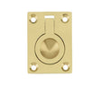 This is an image showing the Frelan - 50x63mm Flush Ring - Polished Brass available to order from Trade Door Handles in Kendal