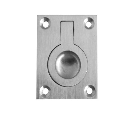 High quality image of Frelan - Jedo 50x63mm Flush Rings 50x63mm Satin Chrome Sku. JV424BSC