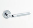 High quality image of Frelan - Twin Door Handle on Rose Polished Chrome/Satin Chrome Sku. JV430PCSC