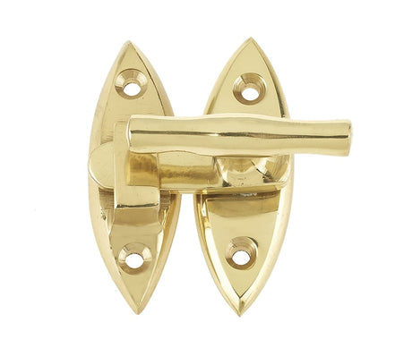 High quality image of Frelan - PB Throw Over Catch | Sku. jv4434pb | available to order from Trade Door Handles in Kendal.