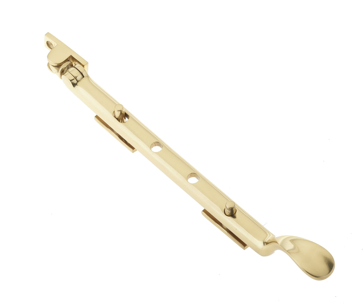 This is an image showing the Frelan - 250mm Casement Stay - Polished Brass available to order from Trade Door Handles in Kendal