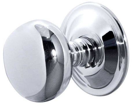 High quality image of Frelan - Jedo Mushroom Mortice Door Knobs 62mm Diameter 62mm Polished Chrome Sku. JV46PC