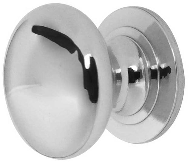 This is an image showing the Frelan - 25mm Dia. Cabinet Knob - Polished Chrome available to order from Trade Door Handles in Kendal