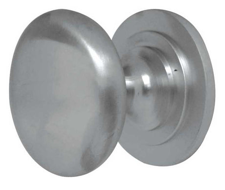 This is an image showing the Frelan - 25mm Dia. Cabinet Knob - Satin Chrome available to order from Trade Door Handles in Kendal