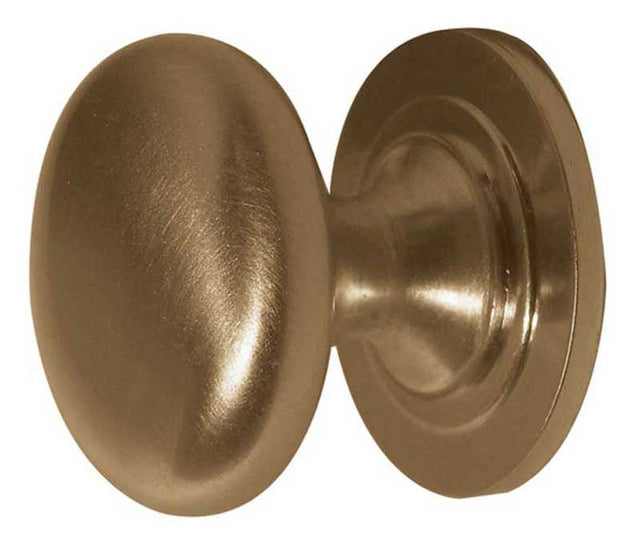 This is an image showing the Frelan - Jedo Traditional Cupboard Knobs 32mm Satin Brass available to order from Trade Door Handles in Kendal