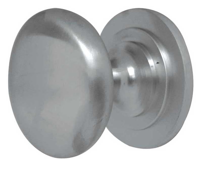 This is an image showing the Frelan - 32mm Dia. Cabinet Knob - Satin Chrome available to order from Trade Door Handles in Kendal