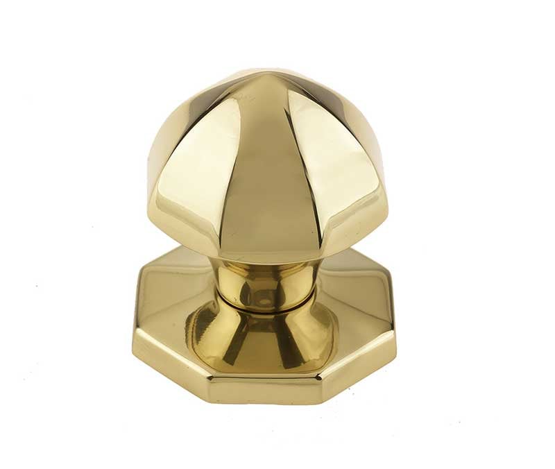 This is an image showing the Frelan - Bayswater Centre Door Knob - Polished Brass available to order from Trade Door Handles in Kendal