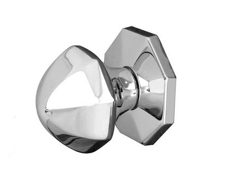 This is an image showing the Frelan - Bayswater Centre Door Knob - Polished Chrome available to order from Trade Door Handles in Kendal