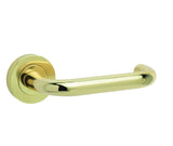 High quality image of Frelan - Thame Door Handle on Rose Polished Brass Sku. JV502PB