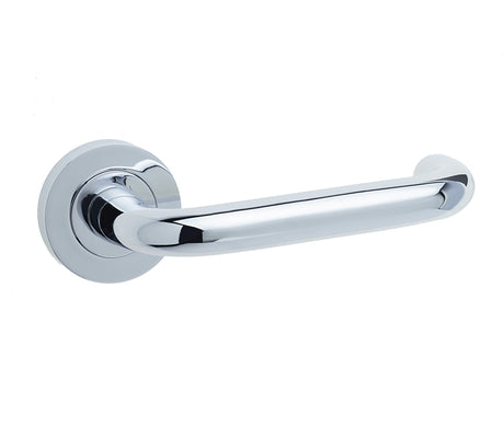 High quality image of Frelan - Thame Door Handle on Rose Polished Chrome Sku. JV502PC